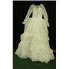 Image 1 : 1960's WEDDING GOWN Nylon & Lace Tiers