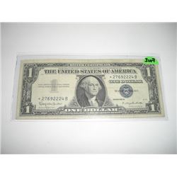 1957 SERIES B RARE *VERY GOOD CONDITION* SILVER CERTIFICATE *STAR NOTE* $1.00 SERIAL # *27692224B. D