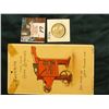 Image 1 : 1936 P Washington Quarter, EF; & advertising card "The Favorite Two hole Corn Sheller For Hand or Li