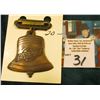 Image 3 : Brass Badge with Bell-shaped Dangle "Award for Highest Average", "Morris Selz Liberty Bell Medal 177
