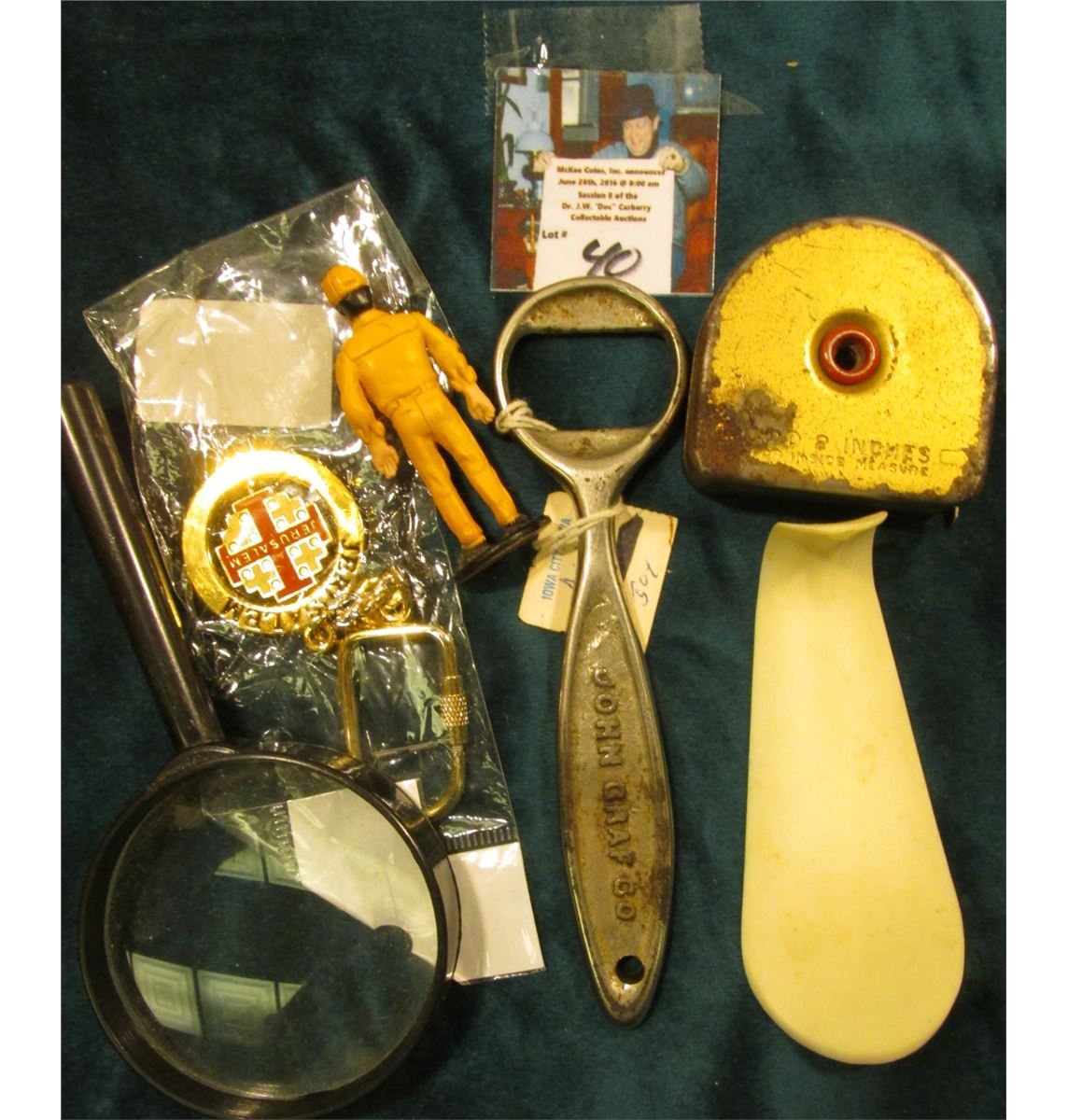 Brass Keyring "Jerusalem"; "John Graf Co." "Jamaica Pale Dry Ginger