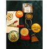 Image 1 : Shank button "Iowa" with Gold Finch and Wild Rose depicted; "Try It…You'll Like It" Pin-back; Pin-ba
