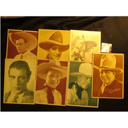 (7) Stage Photos from Western Stars, includes: Jack Hoxie, Edmund Cobb, Gary Cooper, Buck Jones & Si