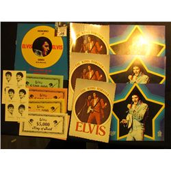 Set of Elvis (Presley) Currency $5,000, $10,000, $50,000, $100,000, & $500,000 notes; (2) Old Beatle