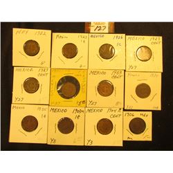 Mexico One Centavo Collection: 1903m, 04m, 05m, 06mo, 22mo,  23mo, 26mo, 28mo, 29mo, 30mo, 33mo, 34m