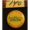Image 2 : Ca. 1910 Advertising Pin-back "Start the Week/AutoMatic Duo-Dist With a Smile".