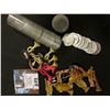 Image 2 : A Group of Toy Plastic Horns on Strings (for necklaces???); & a partial roll of circulated, but high