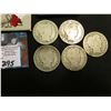 Image 2 : A Large Group of old Pin-backs & several different date Old U.S. Barber Half-dollars dating back to 