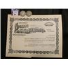 Image 1 : Unissued "Spokane Tin Mines Co." Stock Certificate; & 1908 Philadelphia & New Orleans Mint U.S. Silv