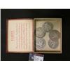 Image 2 : 1940 era Cigarette Box "Regent Cigarettes King Size" with several 1906-08 U.S. Barber Half Dollars i