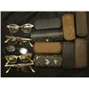 Image 1 : (8) Old Eye Glass Cases (empty); & a group of Old Eye Glasses, some maybe Gold-filled.