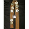 Image 1 : Cloth Strip with (8) large Military related Pin-backs, all Silvered.