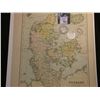 Image 1 : 10.5" x 13" Map of "Denmark with Schleswig - Holstein" ready for framing; & 1901 P & S Barber Half D