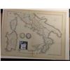 Image 1 : 10" x 13" Map of "Italia (Southern Part)" ready for framing; & 1901 P & 1902 P Barber Half Dollars i