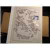 Image 1 : 9 7/8" x 13" Map of "The Coasts and Islands of the Aegean Sea" ready for framing; & 1902 P & 1903 O 