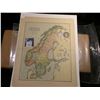 Image 1 : 10.5" x 13" Map of "Sweden & Norway" ready for framing; & 1902 P & 1903 S Barber Half Dollars in G-A