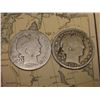 Image 2 : 10.5" x 13" Map of "Sweden & Norway" ready for framing; & 1902 P & 1903 S Barber Half Dollars in G-A