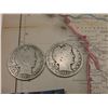 Image 2 : 9 7/8" x 13 1/8" Map of "Gallia" ready for framing; & 1902 P & 1903 P Barber Half Dollars in G-AG.