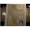 Image 1 : 8.5" x 11" Map of "India" ready for framing; & 1904 P & 05 S Barber Half Dollars in G-AG.