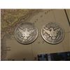 Image 3 : 8.5" x 11" Map of "India" ready for framing; & 1904 P & 05 S Barber Half Dollars in G-AG.