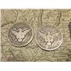 Image 3 : 8.5" x 11" Map "Brazil and Guayana" ready for framing; & 1906 0 & 1907 D Barber Half Dollars in Good