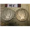 Image 2 : 9" x 11.5" Map "L'Italie avant 1859" ready for framing; & 1906 P & 1907 O Barber Half Dollars in AG-