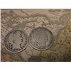 Image 2 : 8 7/8" x 11 1/8" Map "Asia" ready for framing; & 1908 D & 1909 P Barber Half Dollars in AG to Good.