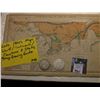 Image 1 : 7.25" x 11.5" Booklet of 1800 era Maps and Drawing Guides; & 1908 D & 1909 P Barber Half Dollars in 