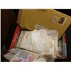 Image 2 : Large Group of Old U.S. & Foreign Postage Stamps in an old "Hanes" Box.