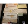 Image 1 : Group of Scrip & Old Checks, etc. from Missouri dating back to 1882. Includes a 1900 "American Car C