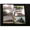 Image 1 : (9) Railroad Metal Buttons, (1) Railroad Tie clasp and (6) Railroad Post Cards.