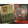 Image 1 : "Life" Magazine April 7, 1958 "25 cents" Cover art features "Five Times the Champ: Sugar Ray Beats B