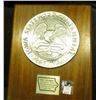 Image 1 : "Iowa Statehood Centennial Half Dollar from the Original Model of the Sculptor Adam Pietz" mounted o