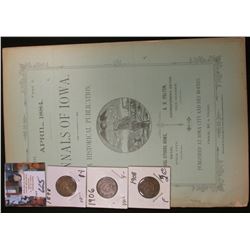April, 1884 "Annals of Iowa", Historical Department of Iowa, Des Moines, Iowa; & 1898, 1906, & 1908