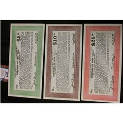 Depression Scrip, all Mint condition: $5, $10, & $25 Borough of Lodi-Tax Anticipation Notes of 1936,