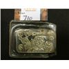 Image 1 : "Merry Christmas", One Troy Ounce  .999+ Fine Silver" depicts Santa Claus with reindeer and stuffed 