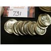 Image 2 : 1958 D Original BU roll of Roosevelt Dimes stored in a plastic tube. Super toned end coins. (50 pcs.