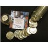 Image 1 : 1959 D Original BU roll of Roosevelt Dimes stored in a plastic tube. Super toned end coins. (50 pcs.