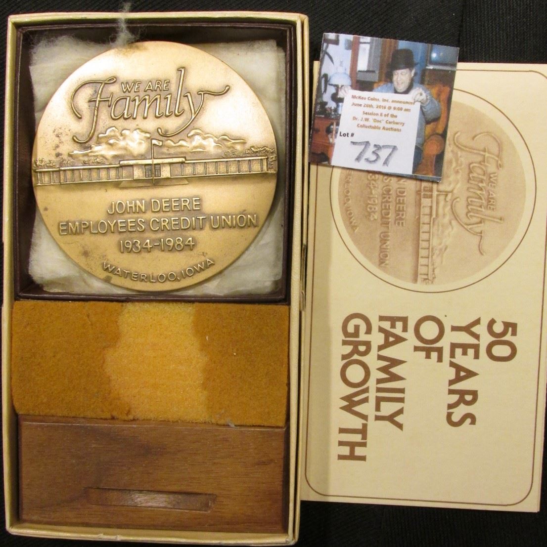 "We Are Family John Deere Employees Credit Union 1934-1984 Waterloo