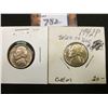 Image 1 : 1942 P Type One & Type Two Jefferson Nickels, Gem BU.