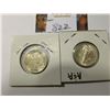 Image 2 : 1941 P & D Mercury Dimes, AU to Uncirculated.