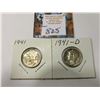 Image 1 : 1941 P & D Mercury Dimes, AU to Uncirculated.