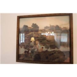 Lady Swimming Framed Picture