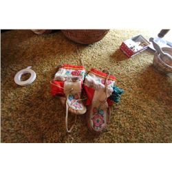 Native Beaded Moccasins, (Pair)