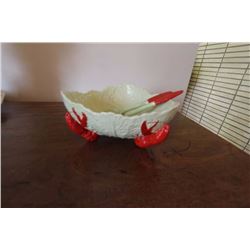 Carlton Ware Salad Bowl & Tongs