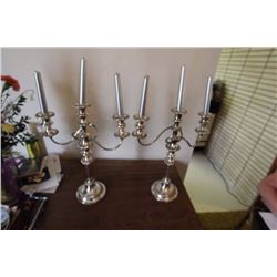 Pair of Candelabras Solid Silver