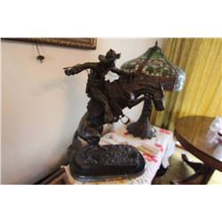 Bronco Buster Statue by Frederick Remington W/ Marble Base