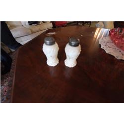 Milk Glass Salt & Pepper