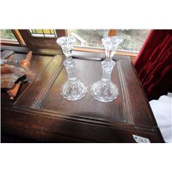 Pinwheel Crystal Candle Holders (Pair)