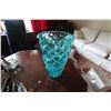 Image 1 : Large Blue Cut Glass Vase